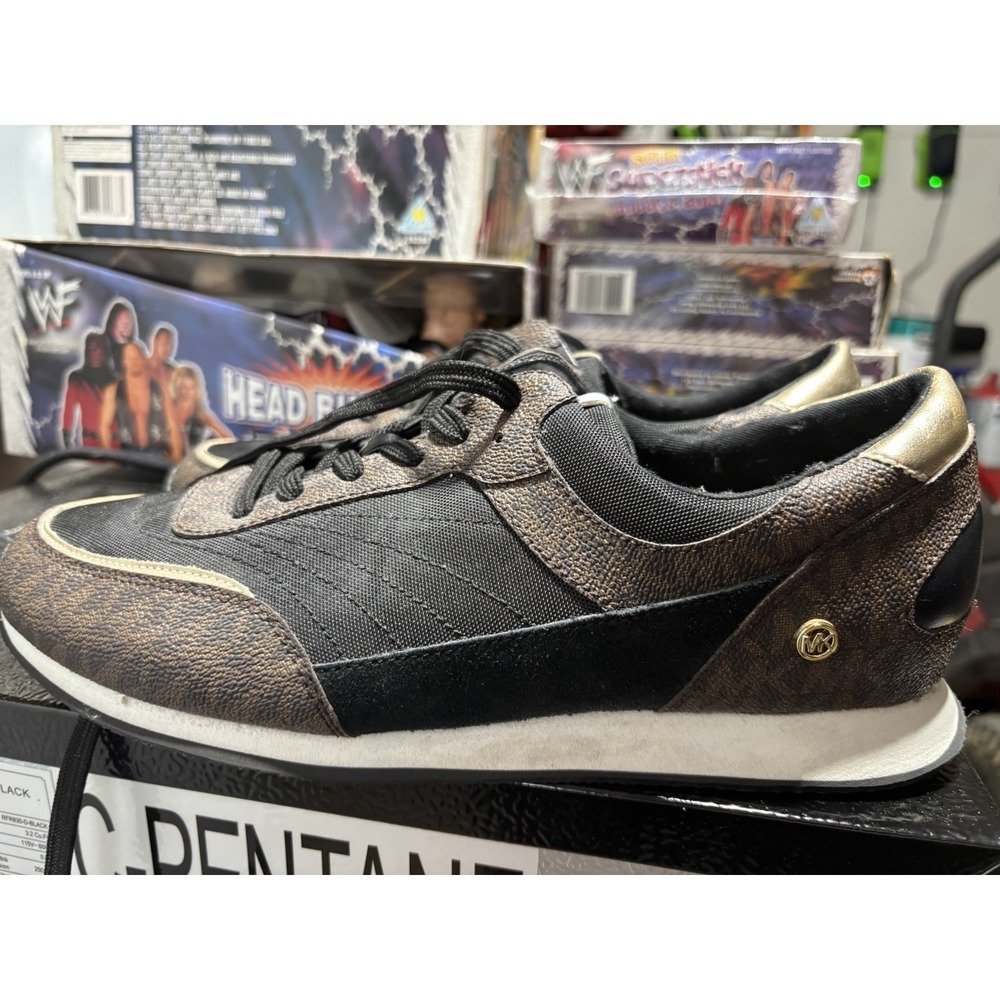 MICHAEL KORS BLACK/BROWN WOMENS TENNIS SHOE SIZES 10M